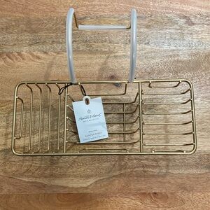 Over-the-Side Wired Bathtub Caddy Brass Finish - Hearth & Hand NWT